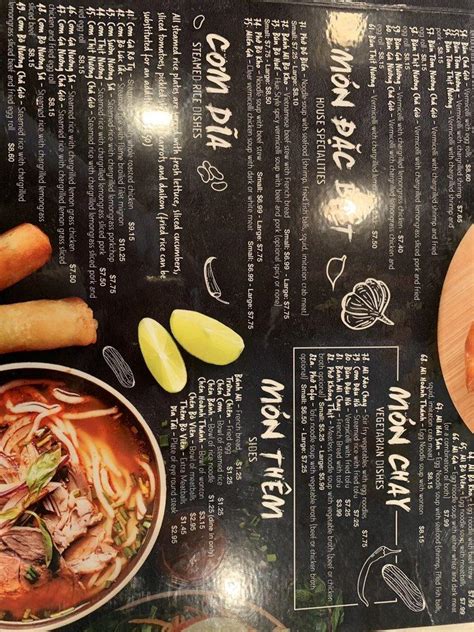 Menu At Pho Ben Restaurant Sugar Land Wescott Ave Ste 238