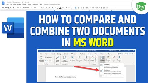 How To Compare And Combine Two Documents In Ms Word Microsoft Word