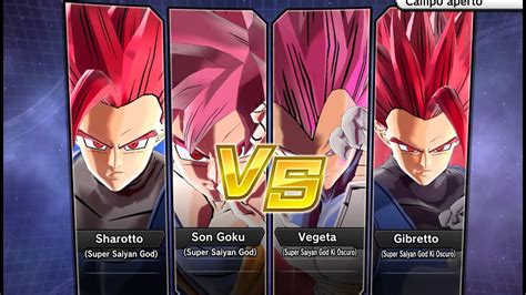 XV2 Requested PC Goku Sharotto Super Saiyan God Vs Vegeta Gibretto