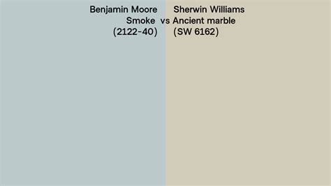 Benjamin Moore Smoke 2122 40 Vs Sherwin Williams Ancient Marble Sw