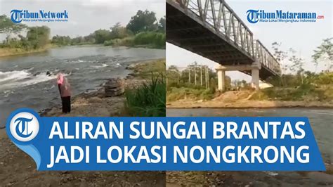 Aliran Sungai Brantas Di Bawah Jembatan Ngujang Jadi Lokasi Nongkrong