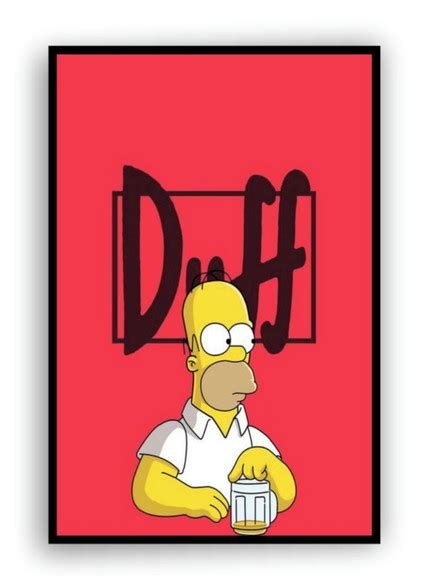 Quadro Decorativo Cerveja Homer Rea De Churrasco Moldura Elo