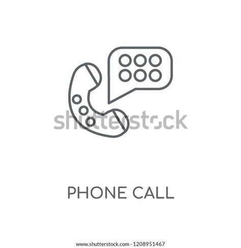 Phone Call Linear Icon Phone Call Stock Vector Royalty Free