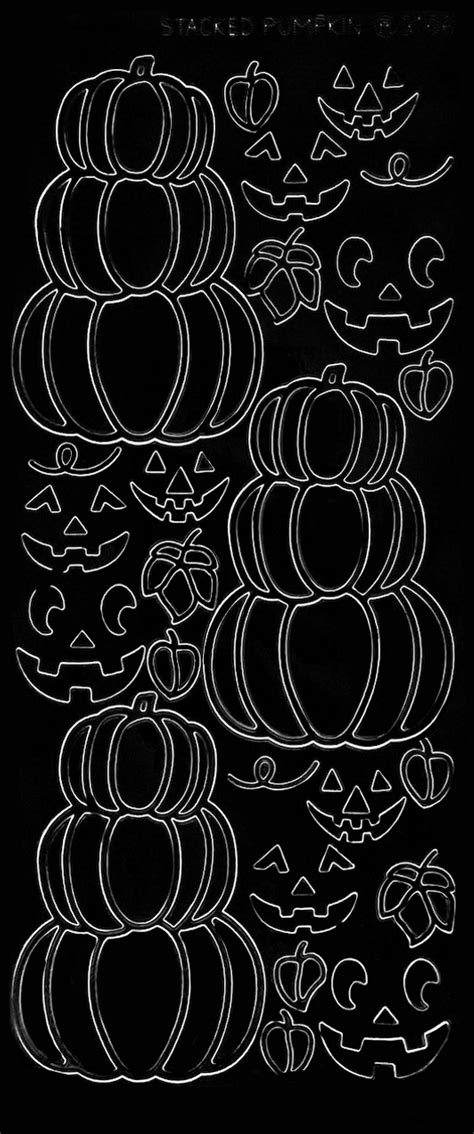 Stacked Pumpkins Outline Sticker Krazy Kreations