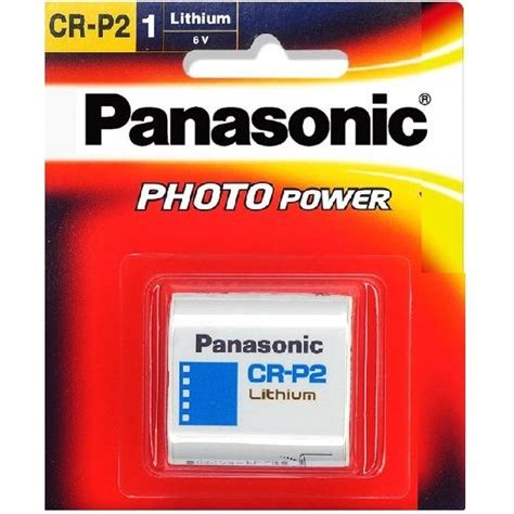 Panasonic CRP2 White 6V Lithium Battery CR P2 Cylindrical Photo