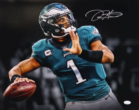 Jalen Hurts Signed Eagles 16x20 Photo JSA Pristine Auction