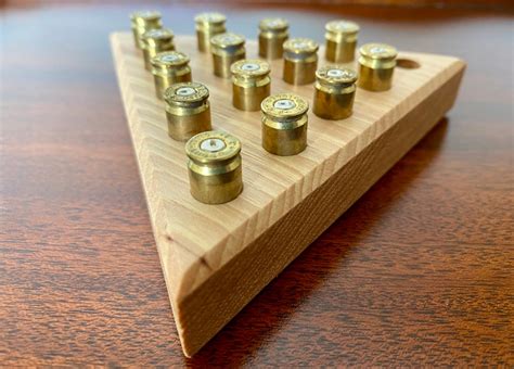 Triangle Peg Board Game Etsy