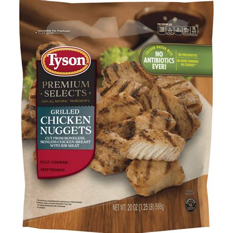 Tyson® Premium Select Fully Cooked Grilled Chicken Breast Nuggets 20