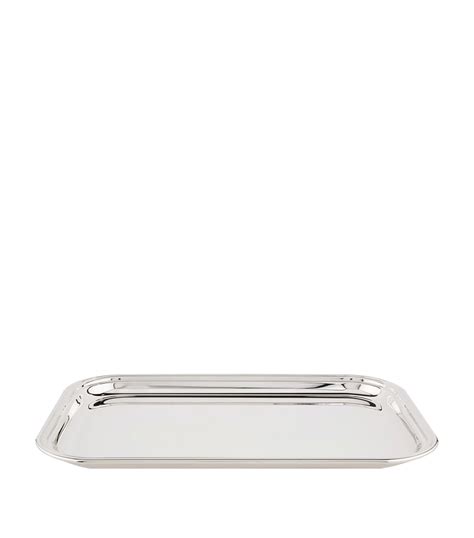 Greggio Silver Plated Georgian Rectangular Tray Cm X H Cm Harrods Us