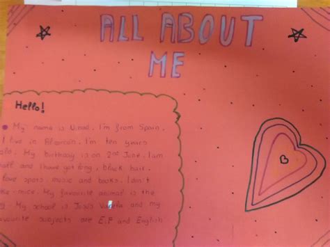 English Web 2 0 Projects De 5º All About Me My Favourite Star