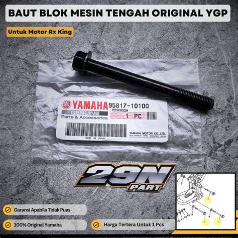 Jual BAUT BLOK MESIN RANGKA TENGAH RX KING ORIGINAL 95817 10100