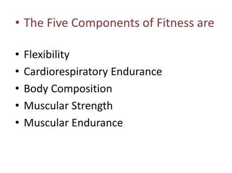 Ppt Five Components Of Fitness And Fitt Principle Powerpoint