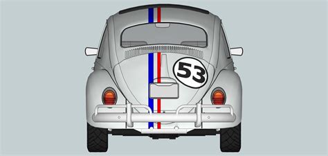 Vw Beetle Herbie D Model Cgtrader