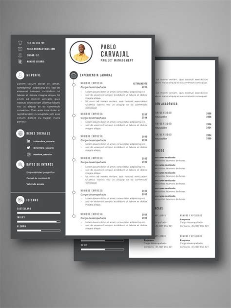 PLANTILLAS CV DOS PÁGINAS Plantilla CV Word Plantillas Curriculum