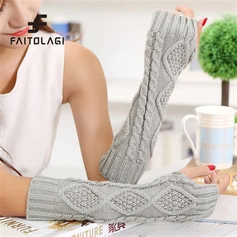 Aliexpress Buy New Design Women S Long Gloves Knitted Gloves