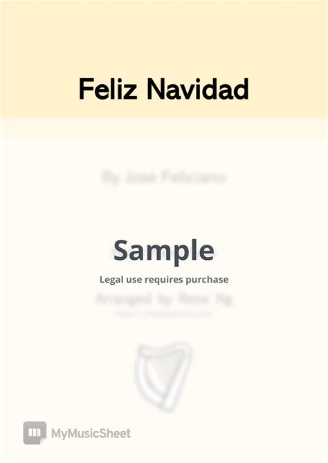 Jose Feliciano Feliz Navidad Harp Piano Solo Intermediate