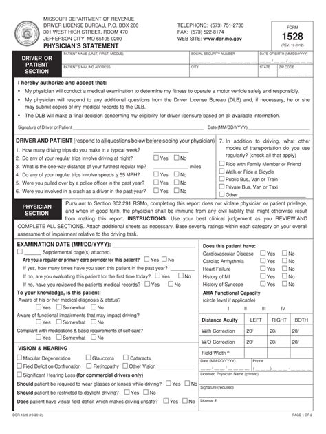 Mo Dept Of Revenue Form 1528 2012 Fill Out Tax Template Online Us