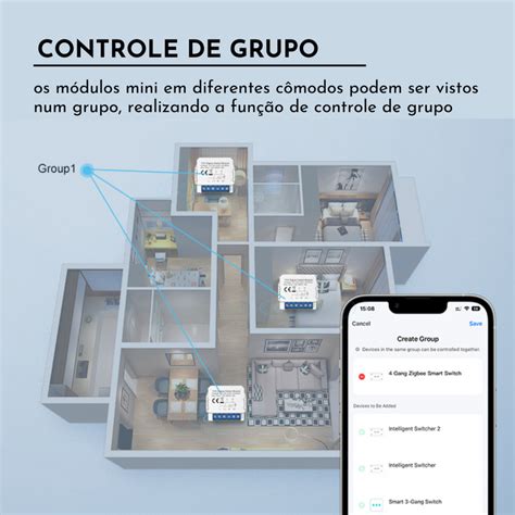 Mini Rel Wi Fi De Canais Nova Digital Tuya Loja Geek Smart