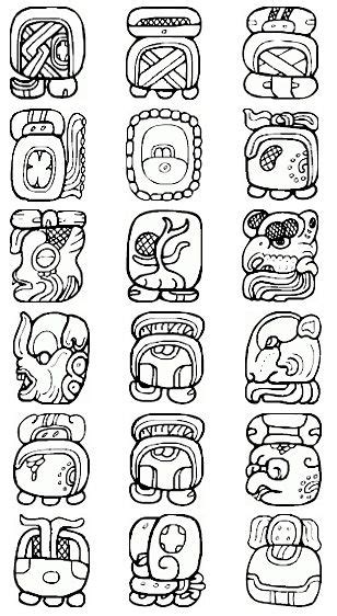 Glifos Mayan Glyphs Mayan Mask Aztec Symbols Ancient Scripts Maya