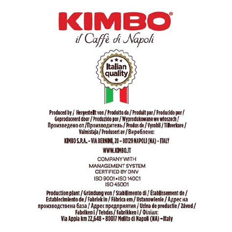 Kimbo Coffee Beans Barista Espresso Napoli Kg