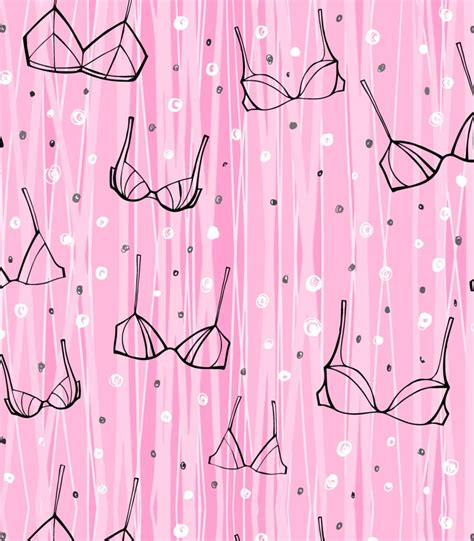 Pink White Black Bra Doodle Exclusive Print Olga S Closet