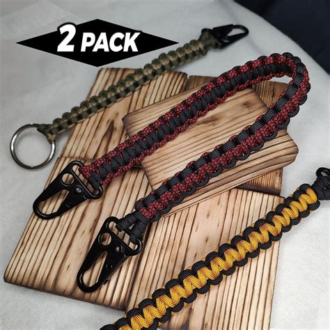 Paracord Keychain Carry Handle Tactical Rope Lanyard Duty Keychains