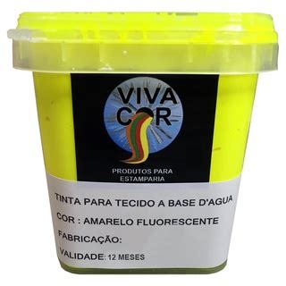 Tinta Tecido Amarelo Fluorescente Kg Serigrafia Estamparia Silk