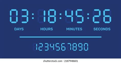 Countdown Timer Digital Clock Counter Vector Stock Vector (Royalty Free ...