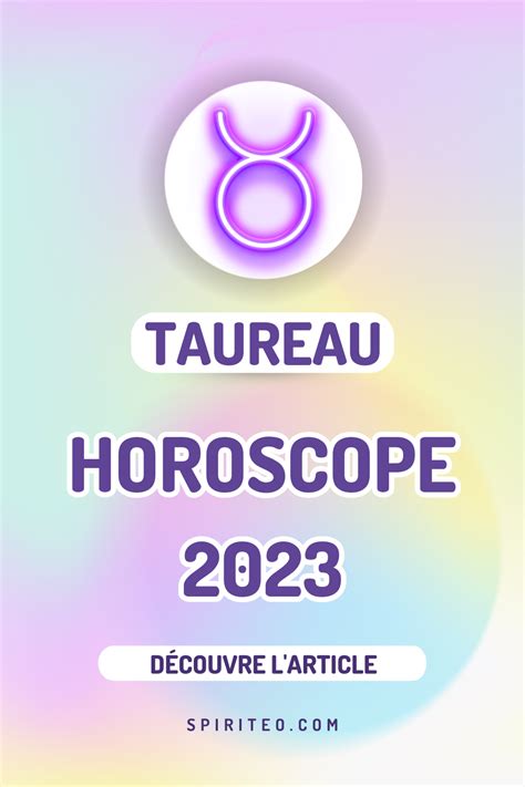 Horoscope Taureau 2023 Artofit