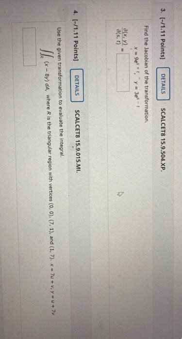 Solved Points Details Scalcet Xp Find Chegg