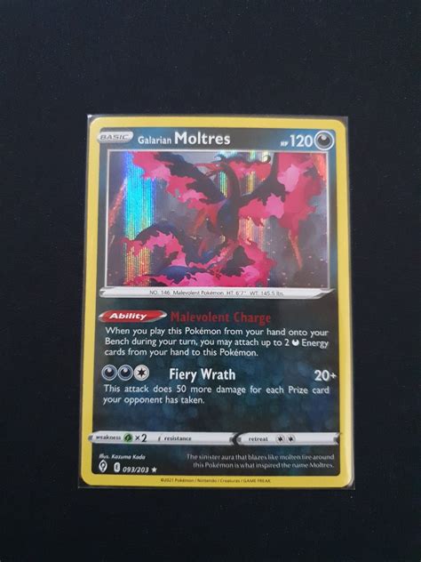 Galarian Moltres Holo Rare Evolving Skies Pokemon Tcg