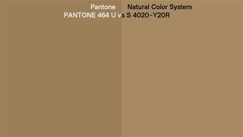 Pantone U Vs Natural Color System S Y R Side By Side Comparison