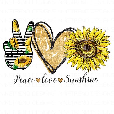 Peace Love Sunshine Png File Sublimation Designs Digital Etsy Artofit