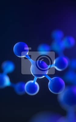 Molecule Model Science Concept D Rendering Conceptual Image Wall