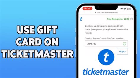 How To Use Gift Card On Ticketmaster Redeem Ticketmaster Gift