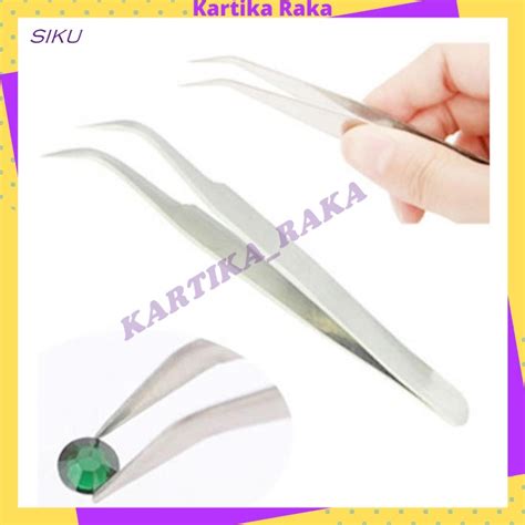 Jual Kr Pinset Bengkok Siku Laboratorium Lurus Tumpul Eyelash