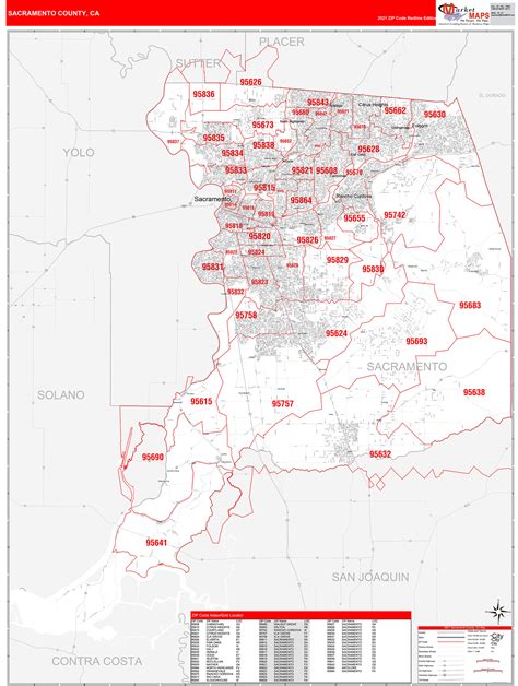 Sacramento Zip Code Map Printable