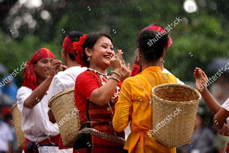 Bangladeshi Chakma Indigenous Women Perform Traditional Editorial Stock