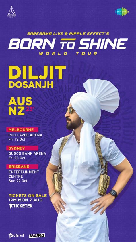 Global Punjabi Superstar Diljit Dosanjh Announces Australian Leg Of