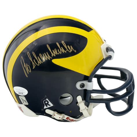 Bo Schembechler Signed Michigan Wolverines Mini Helmet Jsa Pristine