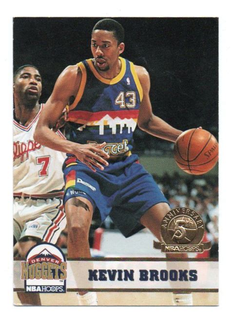 Nba 199394 Hoops 5th Anniversary Gold 325 Kevin Brooks Denver