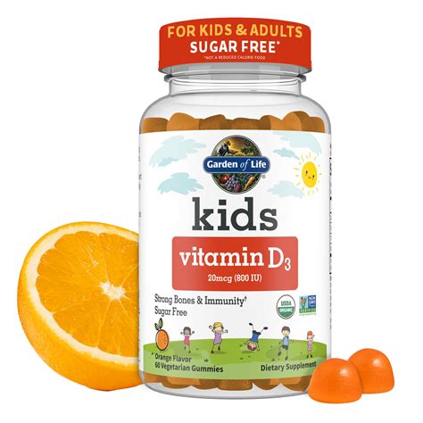 Amazon.com: Garden of Life Kids Organic Vitamin D3 Gummies with 800 IU ...