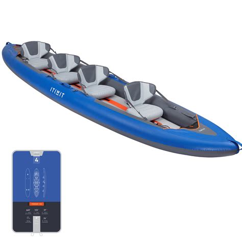 4 Seat Inflatable Kayak Kti X100 Blue Itiwit Decathlon