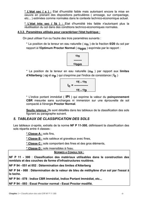 3 Classification Des Sols Gtr Cours Routes Procedes Generaux De Construction[1] Pdf