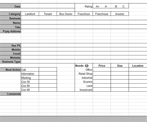 Canvassing Form For Commercial Sales And Leasing Agents Commercial Real Estate Training