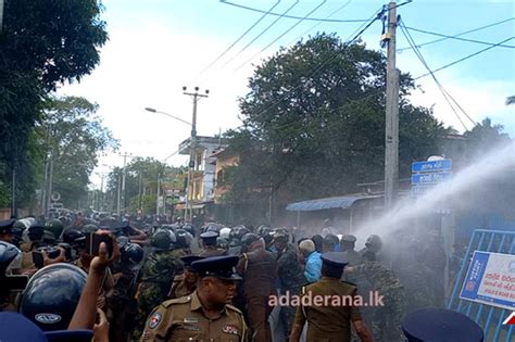 Police Use Water Cannons To Disperse Protest During Presidents Visit