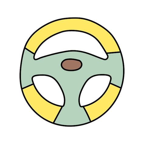 Premium Vector Car Steering Wheel In Doodle Style