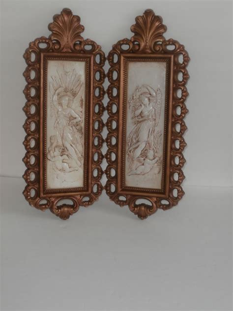 Cherub/Angel Wall Plaques Garden decor Set by NuevaVidaHomeDecor, $40.00 | Wall plaques, Garden ...