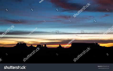 Monument Valley Silhouette Sunrise Stock Photo 353479133 | Shutterstock