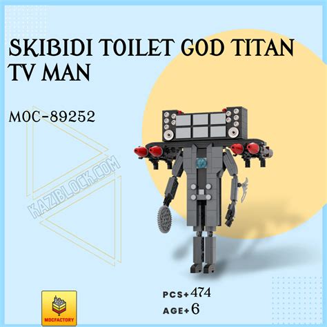 MOC Factory™ 89252 Skibidi Toilet God Titan TV Man brick set | KAZI Block